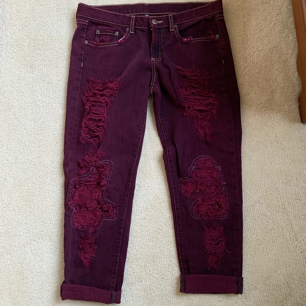 Carmar Distressed and Laced Jeans
